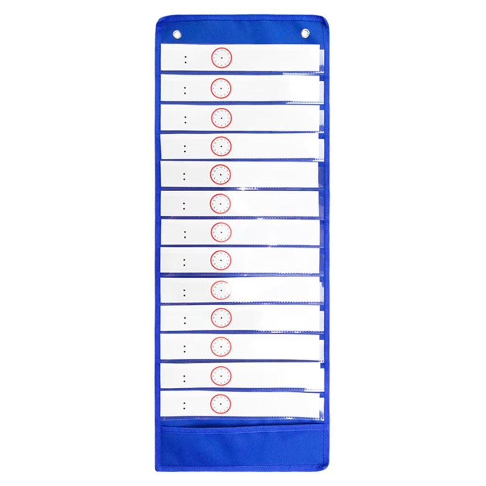 90x33cm Wall Time Management Card Organizer with 14 Dry Erase Cards