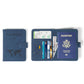 Passport Holder RFID Blocking Leather Cover Wallet With Closure For Travel Essentials