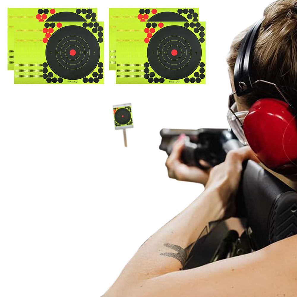 100Pcs 20CM Shooting Targets Splatter Paper Self-Adhesive Paper Reactive Splatter Target Sticker