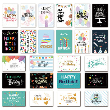 24 Pack Unique Birthday Cards Happy Birthday Card Bulk with Envelopes and Stickers