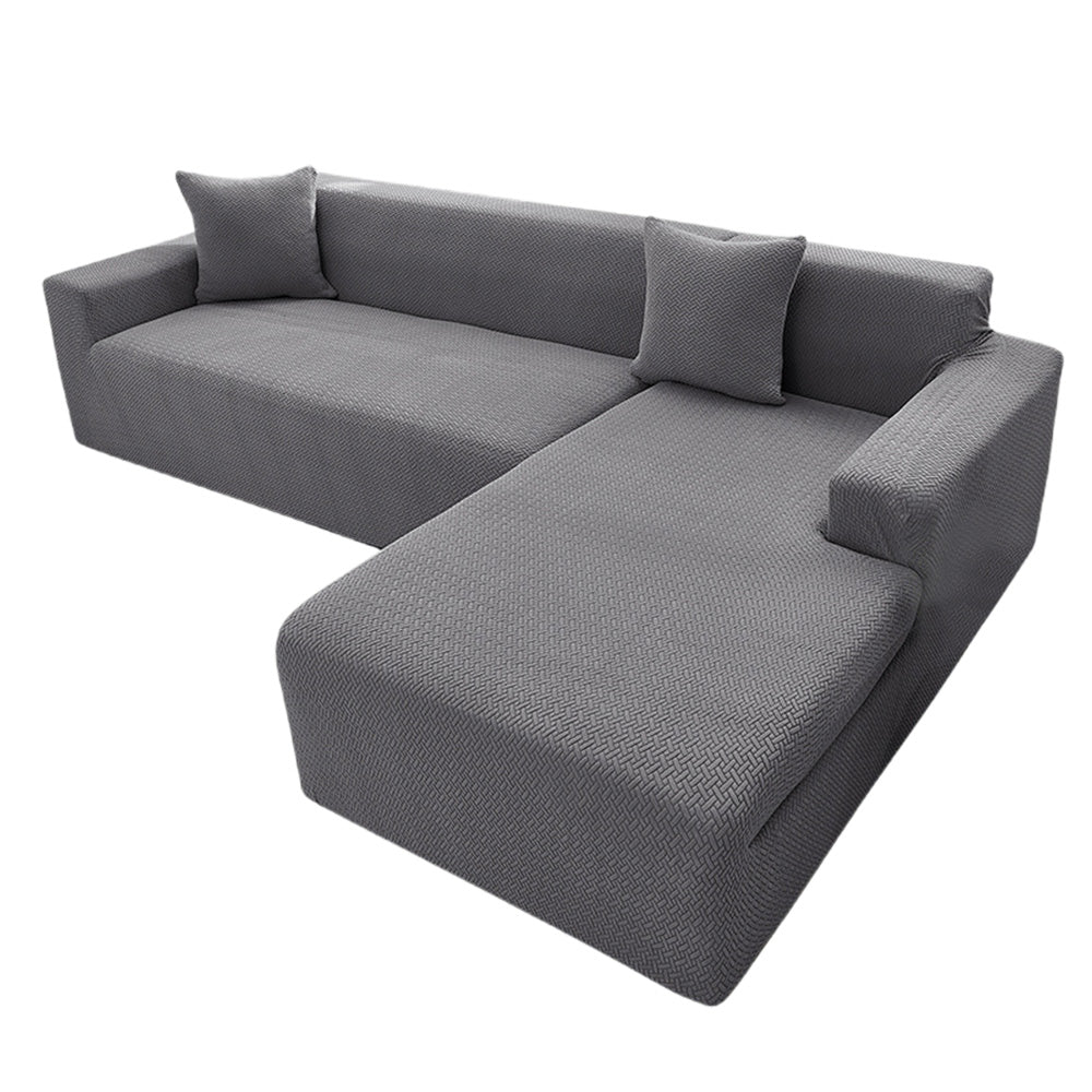 Elastic Full-Cover T-Shaped Jacquard Universal Sofa Slipcover for 1-4 Seater