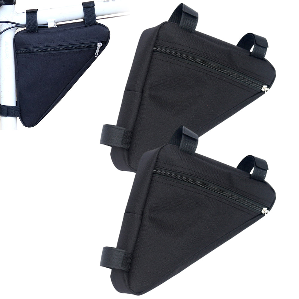 2Pcs Sporting Accessories Bicycle Front Frame Triangle Bag