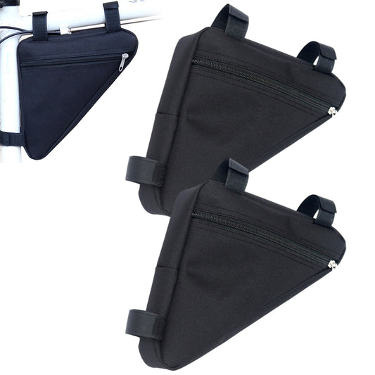 2Pcs Sporting Accessories Bicycle Front Frame Triangle Bag