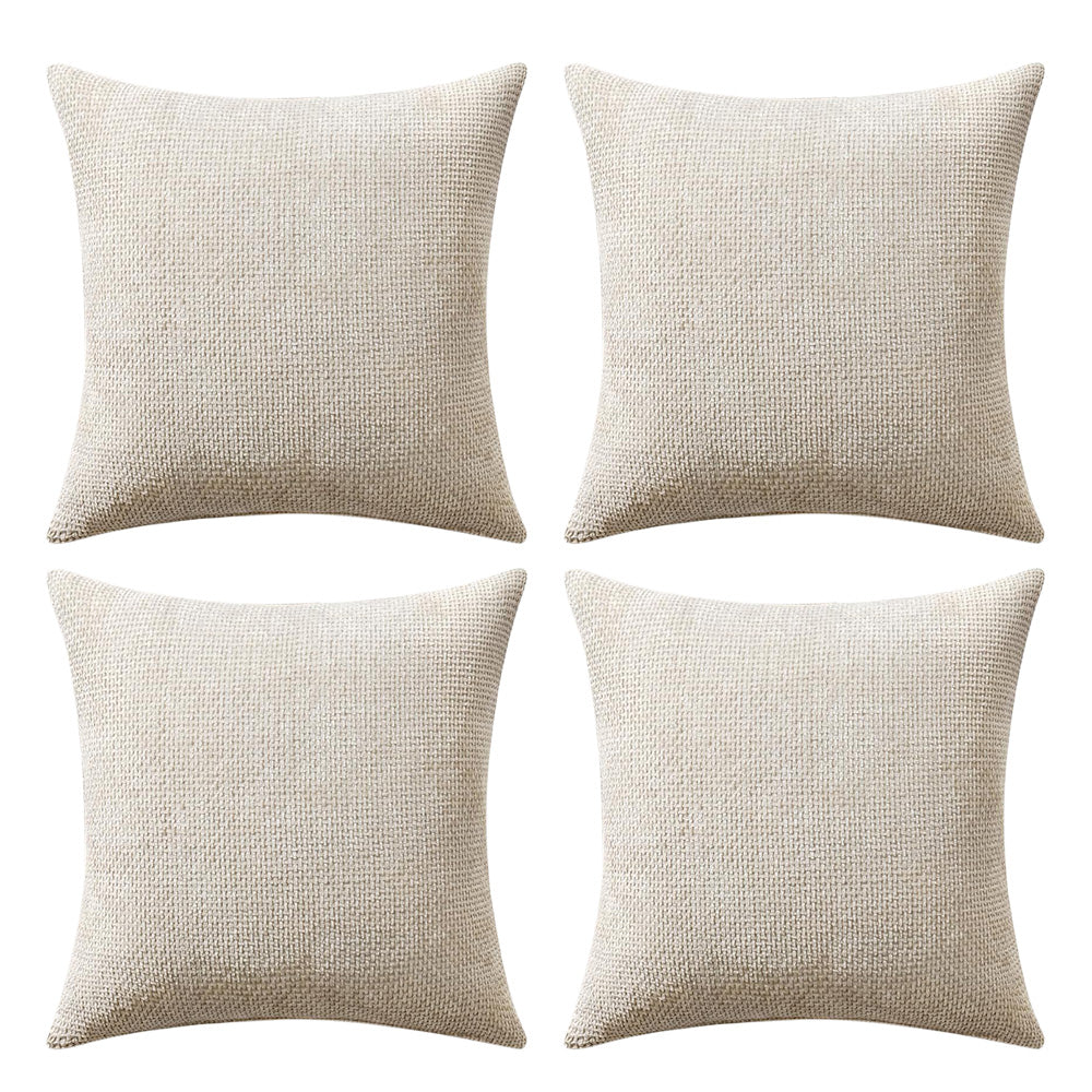 2X2 Pack Chenille Knit Throw Pillow Covers for Couch Bed