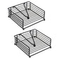 2Pcs Black Metal Square Paper Napkin Holders with Weighted Arm