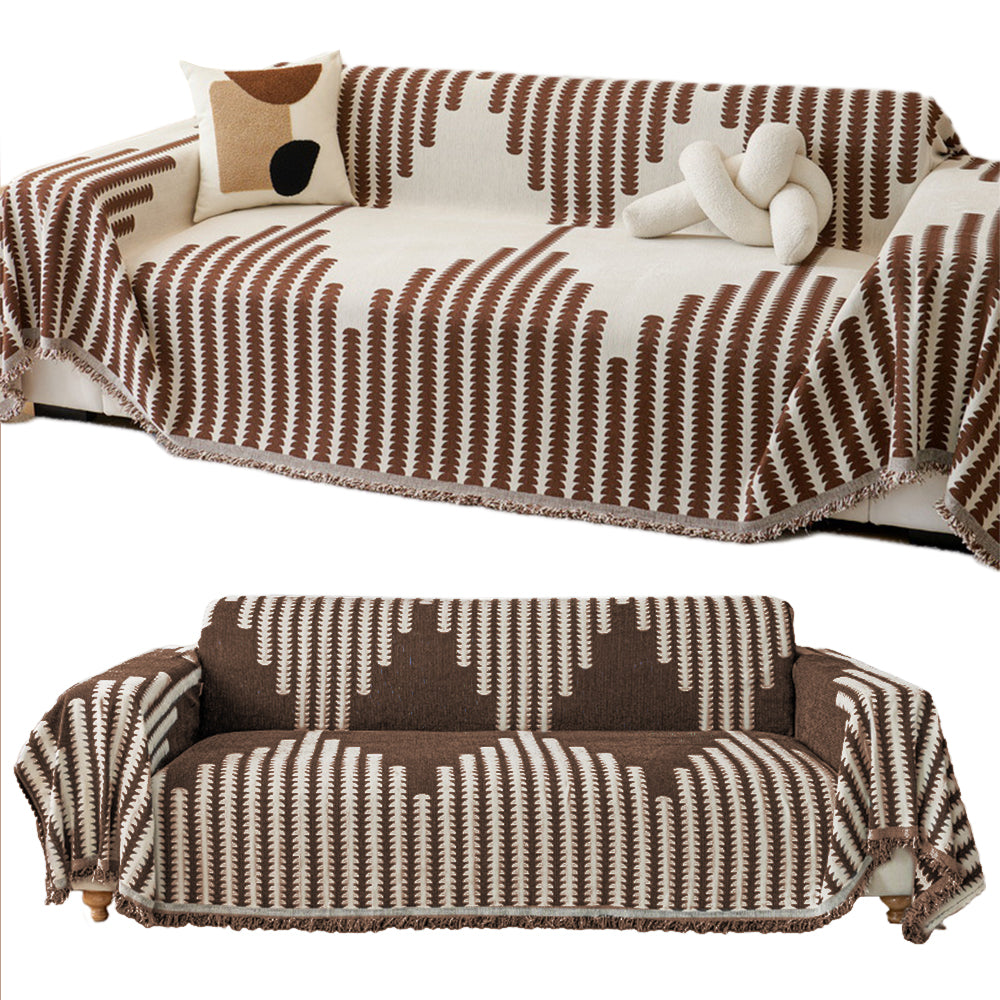Reversible Double-Sided Minimalist Chenille Sofa Cover