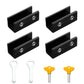 4 Pack Sliding Window Locks with Key for Vertical Horizontal Sliding Windows Doors