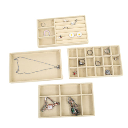 4pcs Stackable Jewelry Organizer Boxes Set for Earrings Rings Necklaces Bracelets