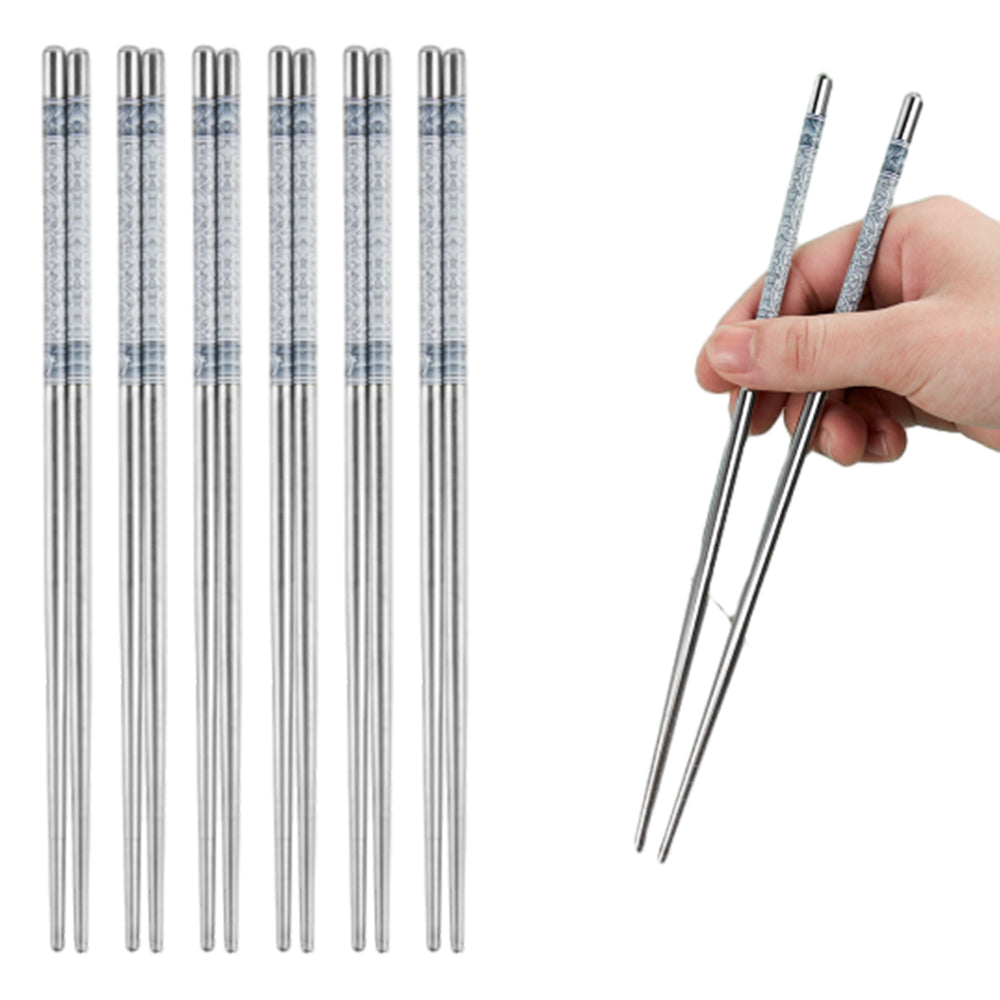 10 Pairs Stainless Steel Chopsticks