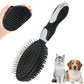 2 Pack Pet Grooming Brush Set Deshedding Double Sided Comb Massage Brush for Cats Dogs Horses