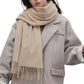 Oversized Unisex Polyester Shawl Wrap Scarf in Solid Colors