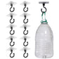 10 Pcs No Drill Ceiling Hooks 360 Degree Rotating Self Adhesive Hooks