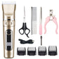 Electric Dog Cat Clippers Grooming Kit Cordless Pet Hair Trimmer Set