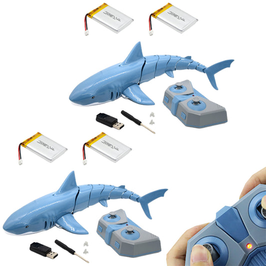 2.4G Remote Control 1:18 Scale High Simulation Shark Boat Toy for Pool Bathroom