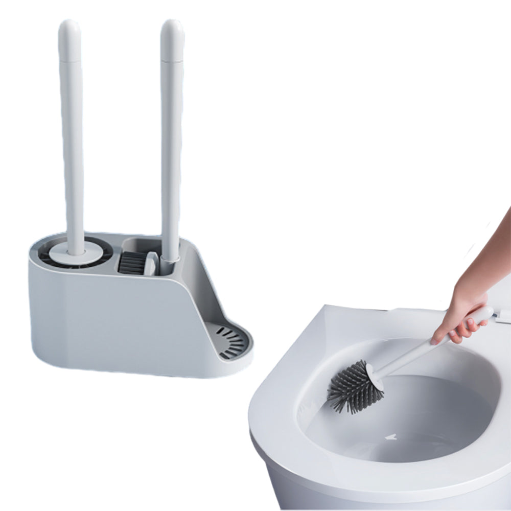 Soft TPR Toilet Brush Set for Bathroom Cleaning