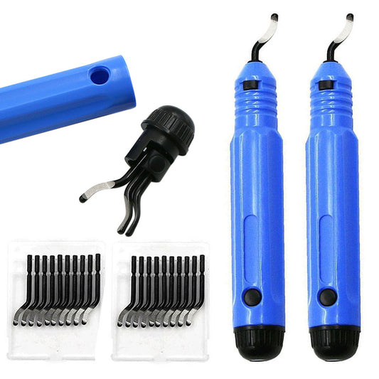 2Pcs Pocket Deburring Tool 365 Degree Swivel Head with Replacement Blades Tools for Bosch