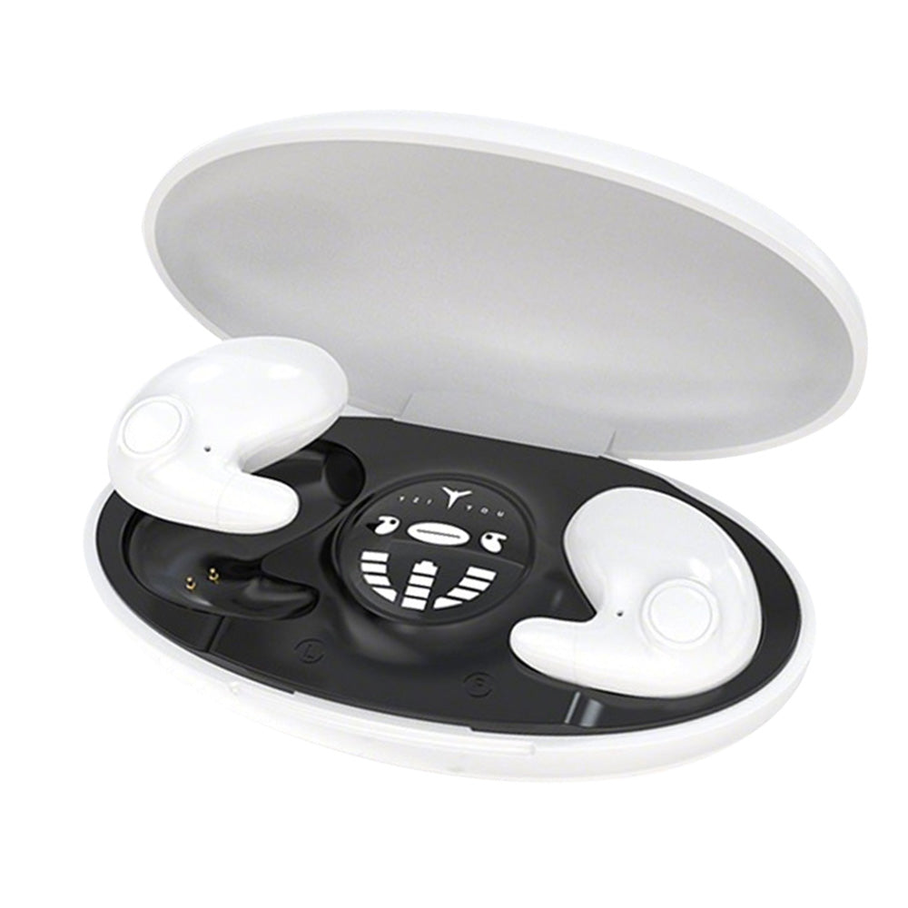 Ultra Thin Invisible Earphone Bluetooth 5.3 for Side Sleeping with LED Display