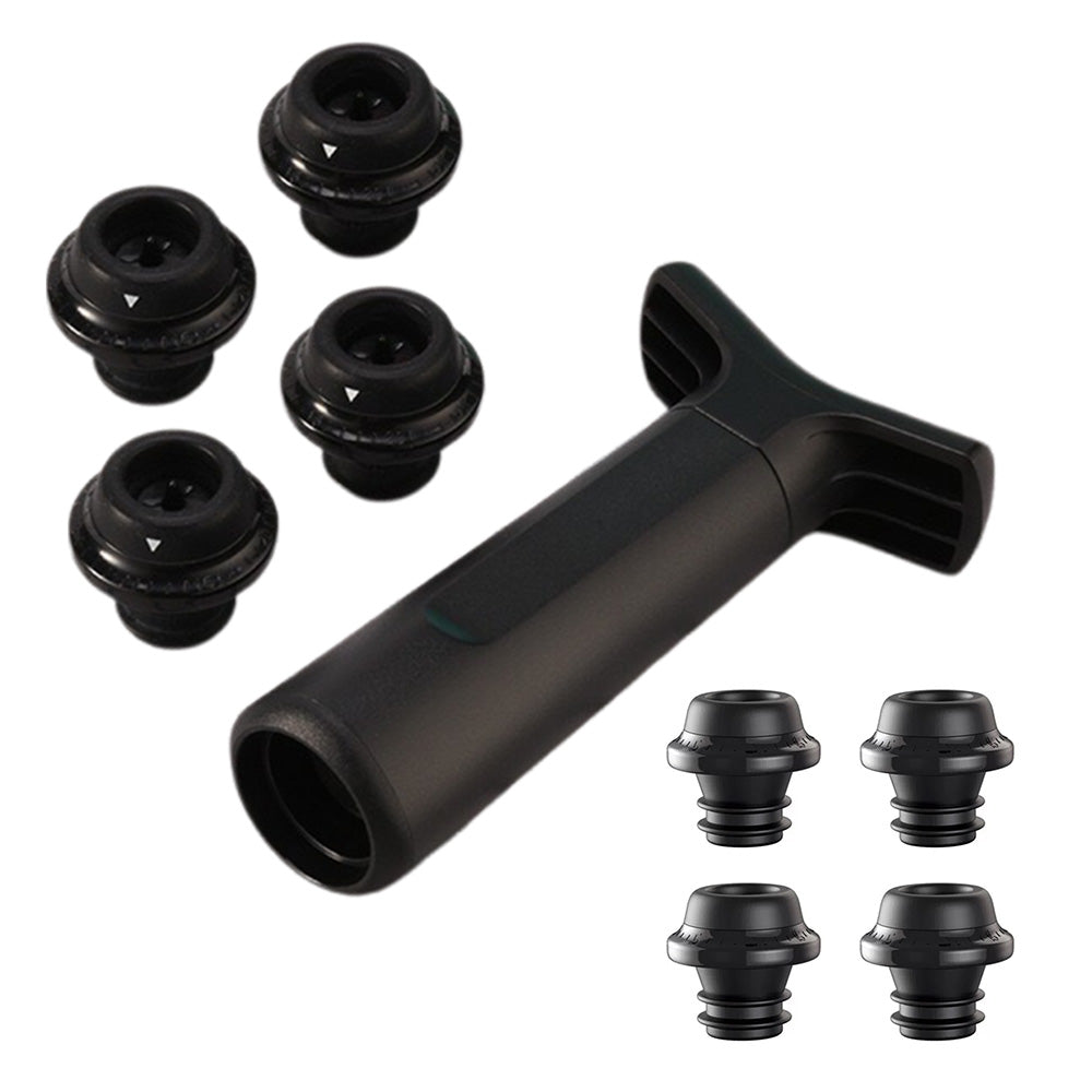 2Pcs Wine Saver Vacuum Pump with 4 Vacuum Wine Stoppers