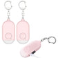 2Pcs Rechargeable Personal Security Alarm Keychain With LED 130dB Self-Defense Alarm