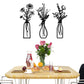 3Pcs Metal Floral Wall Decor Set Rustic Flower Wall Art for Living Room Bedroom