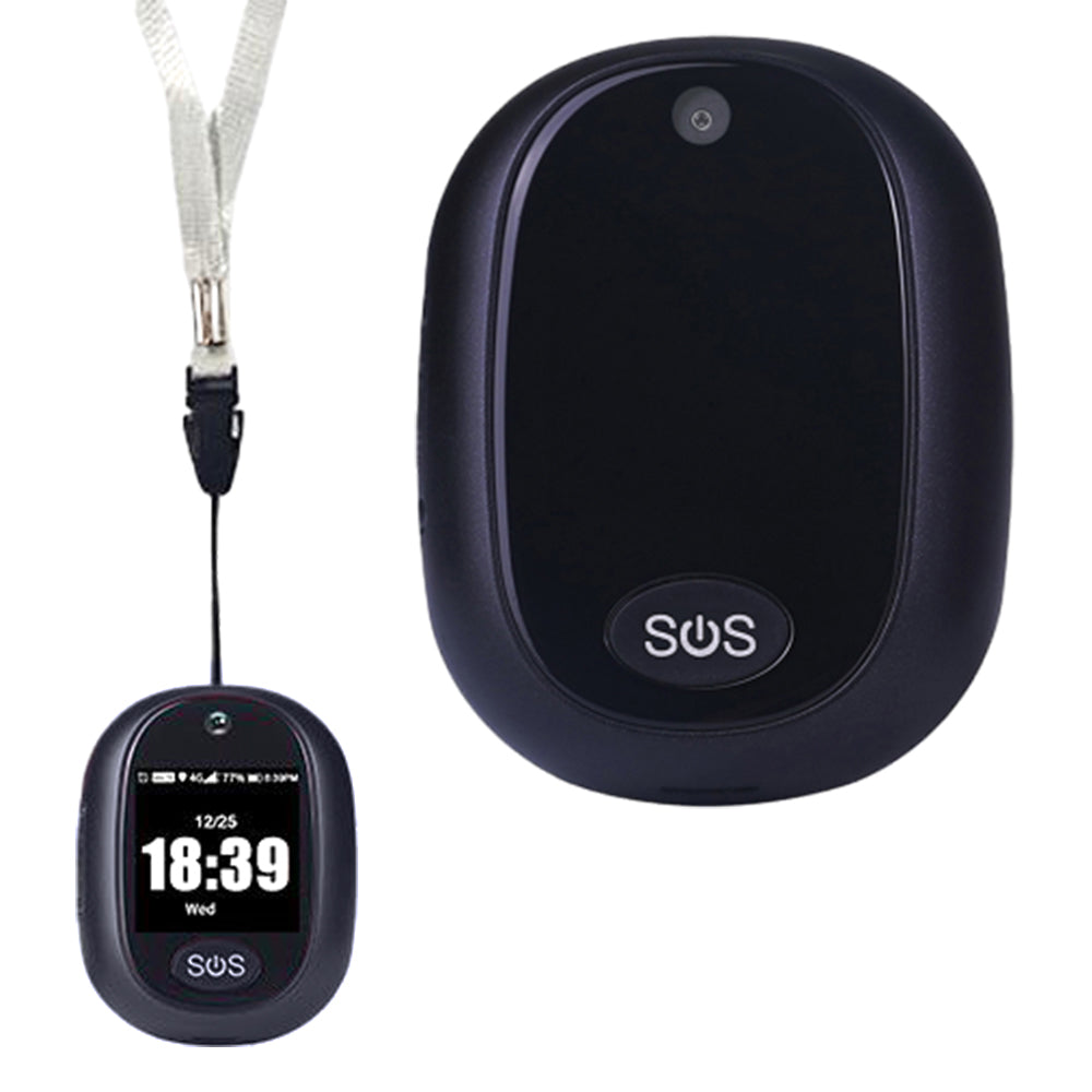 4G Personal Real-Time SOS Tracker for Kids and Elderly with Lanyard