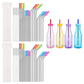 40Pcs Reusable Stainless Steel Drinking Straws with Silicone Tips