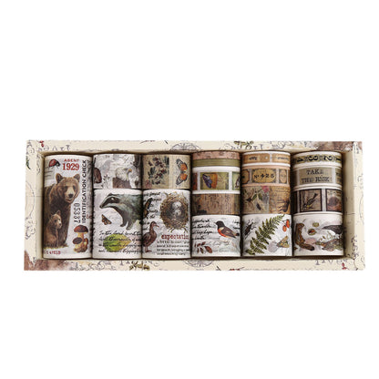 18 Rolls Vintage Washi Tape Set Writable Tapes for Scrapbooking Junk Journal supplies