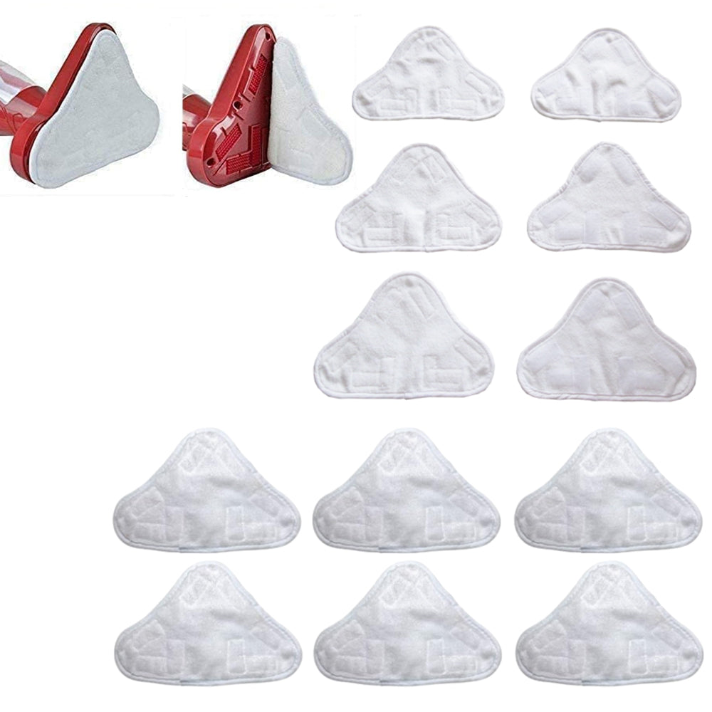 12Pcs Replacement Microfibre Washable Steam Mop Cleaning Pads for H20 X5 Steam Cleaner