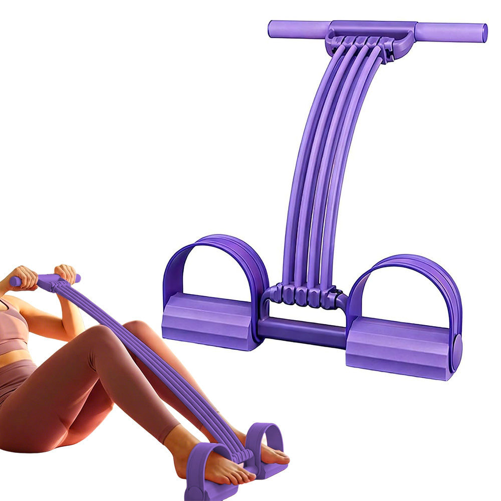 8 Tube Pedal Resistance Band with Handle Detachable Adjustable for Full Body Shaping