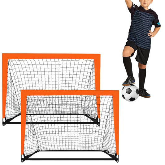 2Pcs 120 x 90 x 90CM Portable Kids Soccer Goal Net  for Backyard