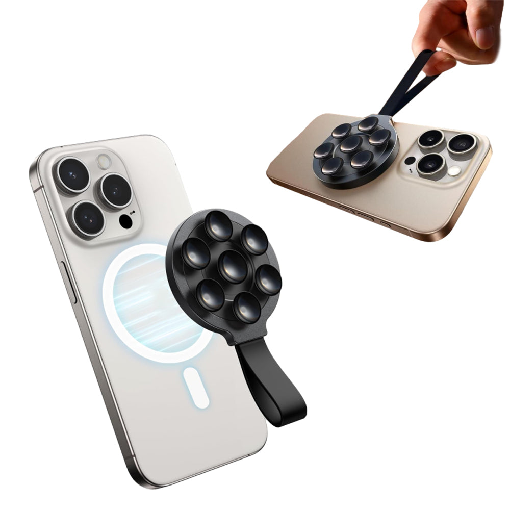 Silicone Suction Cup Magnetic Phone Mount MagSafe Grip Holder