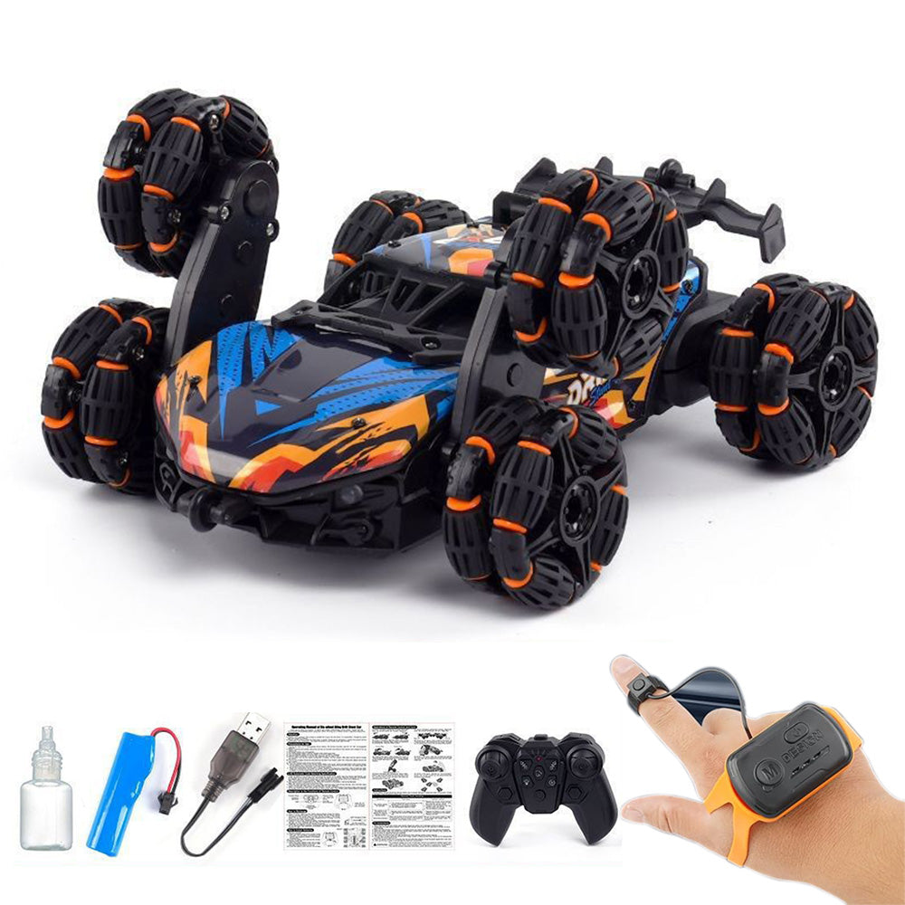 6 Wheels Stunt Car with Spray 360 Degree Hand Gesture Sensing RC Off Road Toy