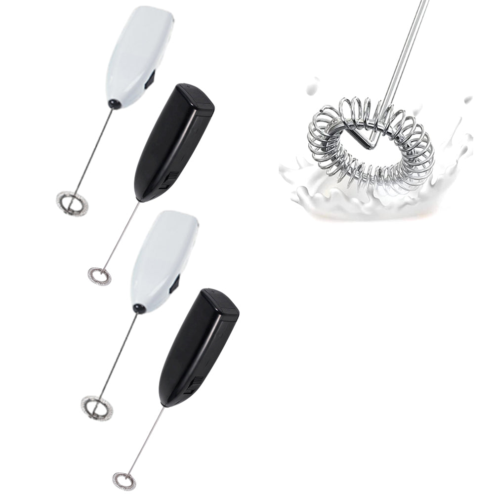 4Pcs Electric Mini Foamer Milk Frother Egg Mixer