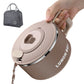1200ML Large Ramen Bow with Lid Spoon Storage Bag Stainless Steel Food Container for Microwave
