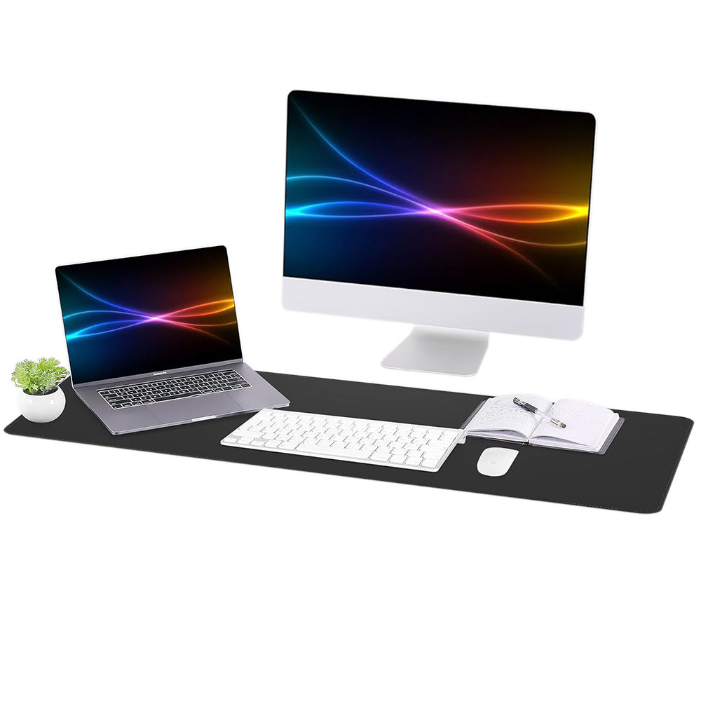 Large Water-Resistant Mouse Pad Leather Desk Pad Protector Non-Slip Desk Mat