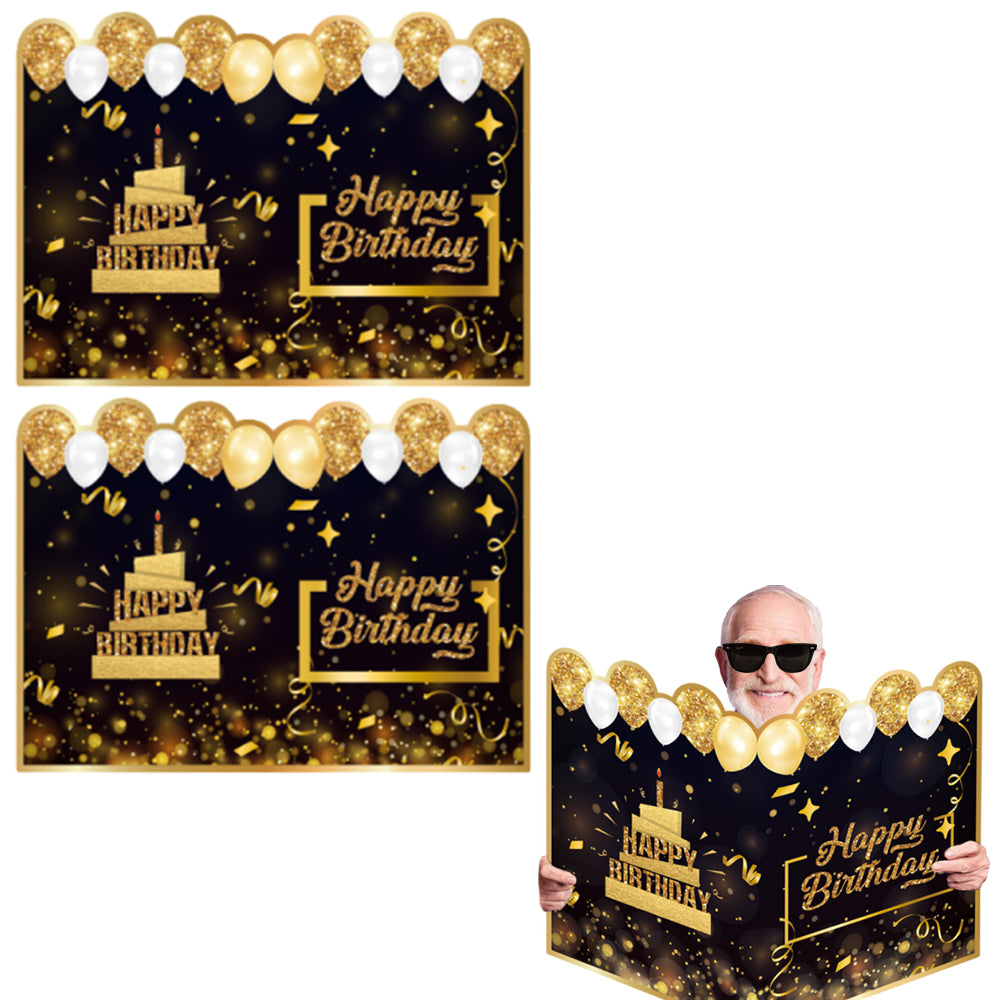 2Pcs Jumbo Happy Birthday Card for Party Decoration