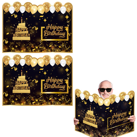2Pcs Jumbo Happy Birthday Card for Party Decoration