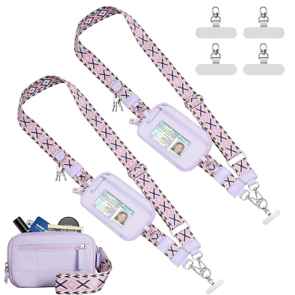 2XPhone Lanyard Clip and Go Strap for Phone with Wallet Crossbody
