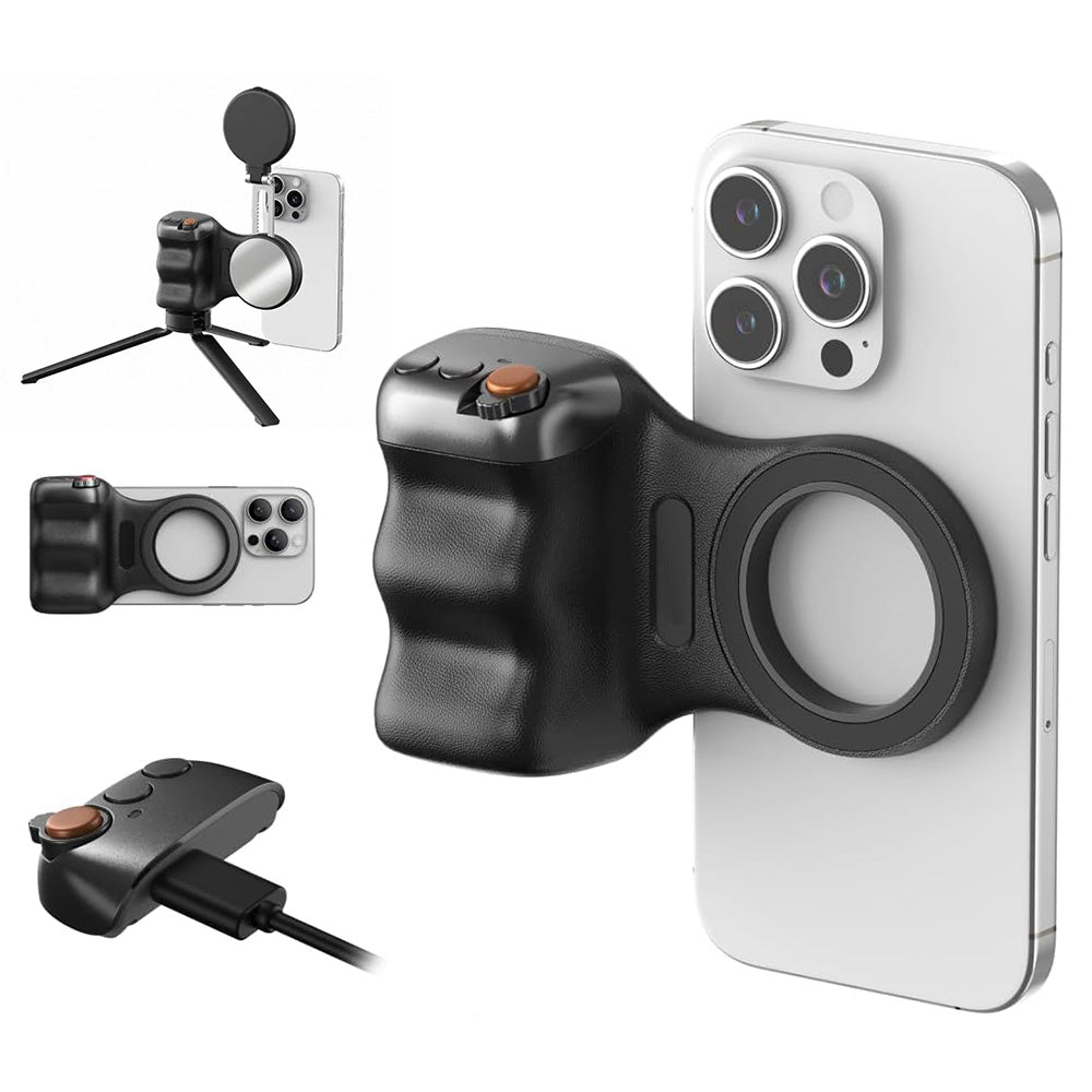 Phone Camera Grip with Selfie Light and Tripod for Photography TikTok