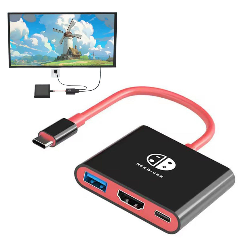 3in1 Dock for Nintendo Switch  4K HDMI Docking Station USB 3.0 100W Travel Adapter