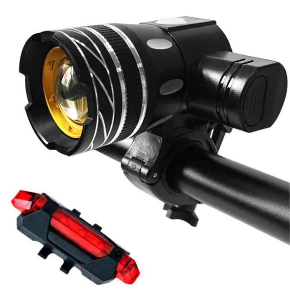 Rechargeable T6 MTB Bicycle LED Front Headlight with USB Cable