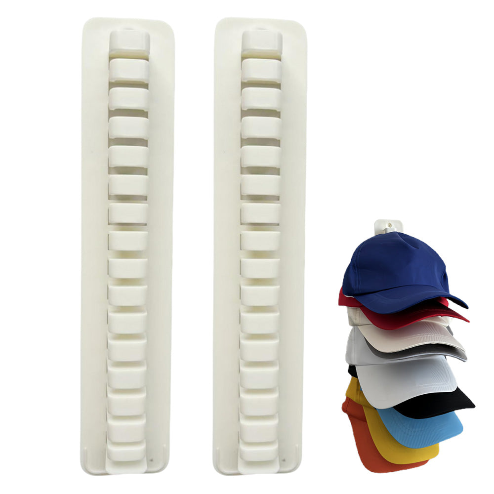 2 Pack Wall Mounted Baseball Cap Hat Rack Organizer
