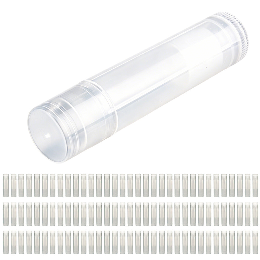 100 PCS Empty Lip Balm Tubes 5g Twist Up Plastic Lipstick Containers for Homemade Lip Gloss Lipstick