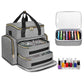 Double Layer Portable Nail Polish Organizer Bag with Removable Pouches for Travel