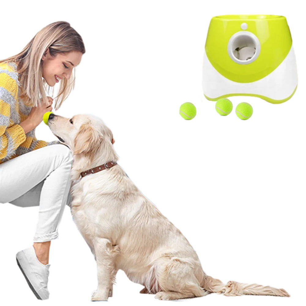 Pet Tennis Ball Toy Automatic Launcher Machine with 3 Balls