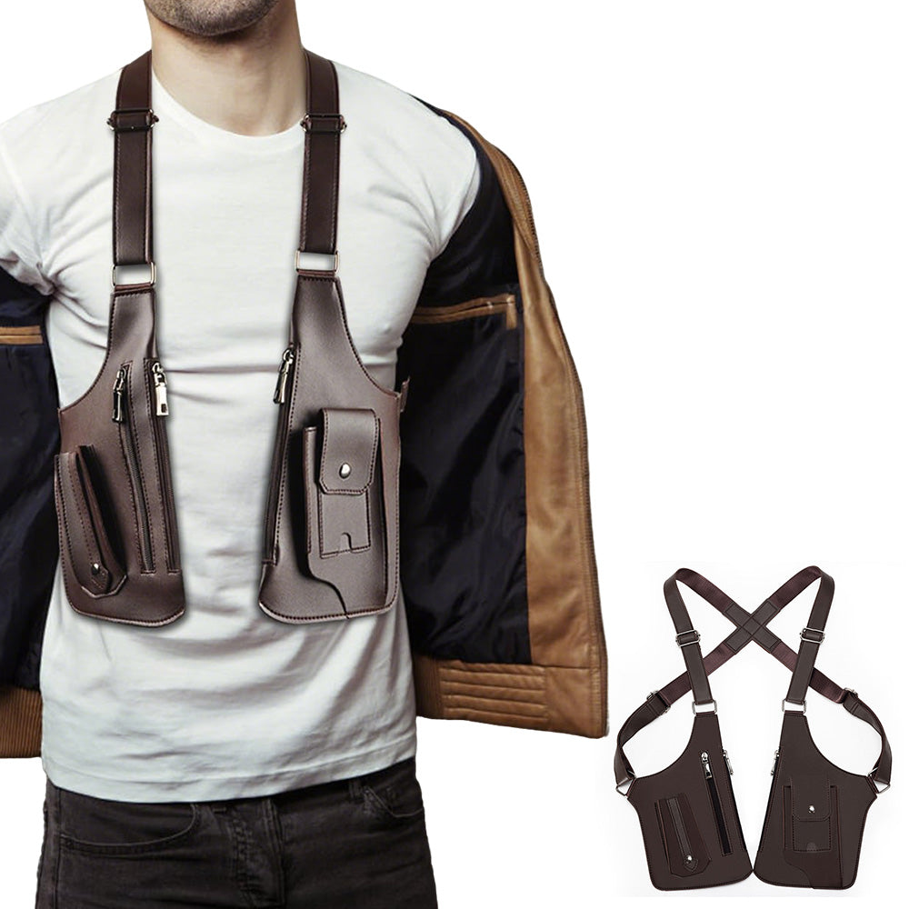 Outdoor Double Shoulder Armpit Bag with Multiple Pockets