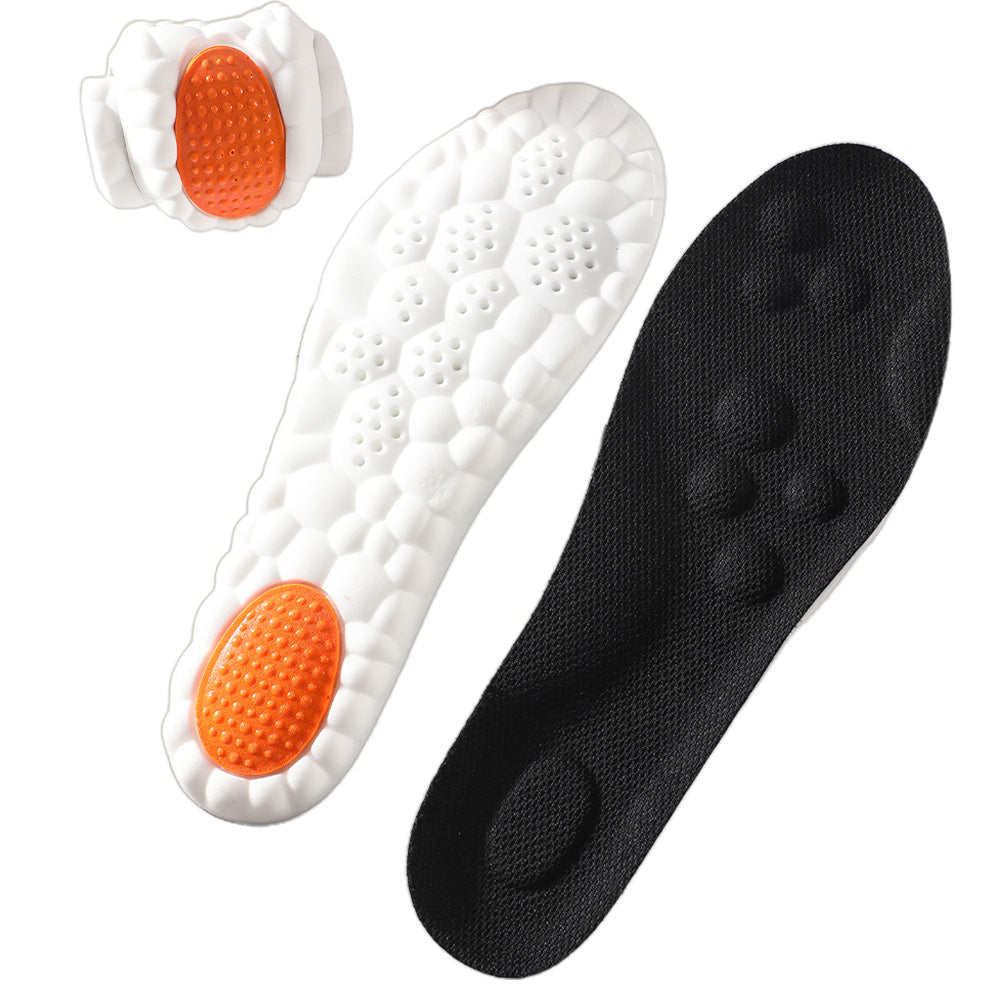 Pair of 4D Cloud-Soft Cushioning Insoles-Black
