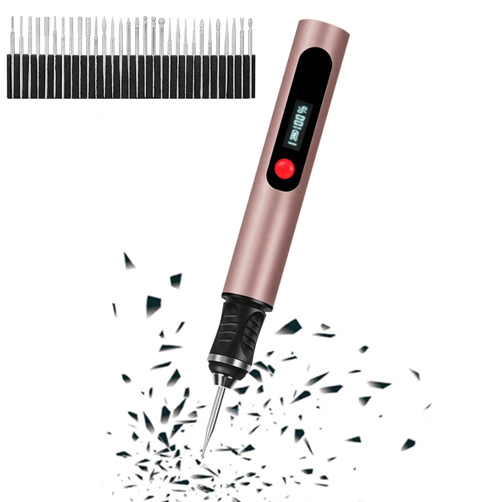 Electric Engraving Pen with 30 Bits 3-Speed Adjust Engraving Pen for Metal Wood Glass