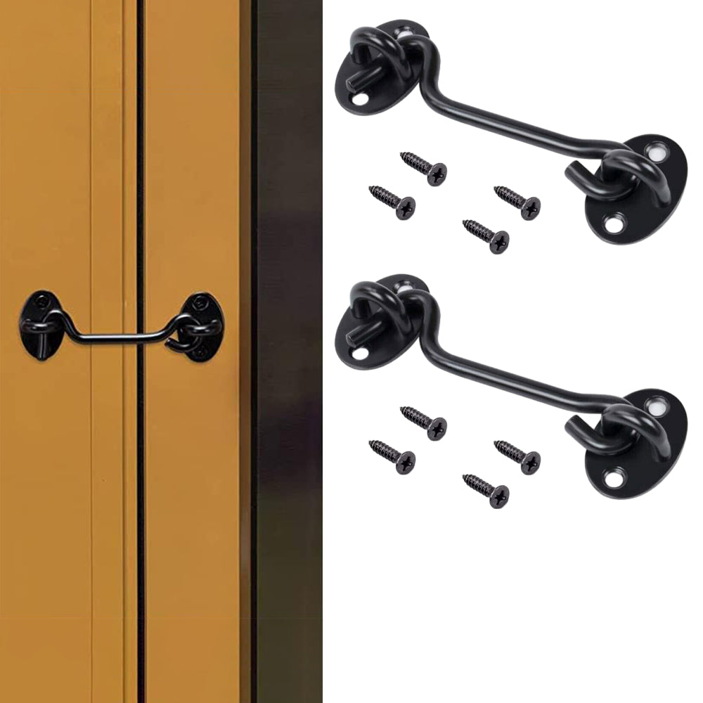 Cabin Hook Eye Brass Gate Hook Window Barn Door Latch Shed Lock Catch Holder
