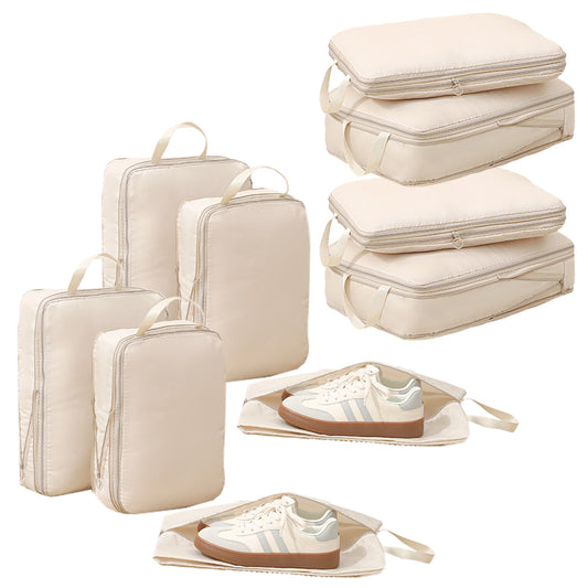 8Pcs Travel Luggage Compression Cubes Storage Bags